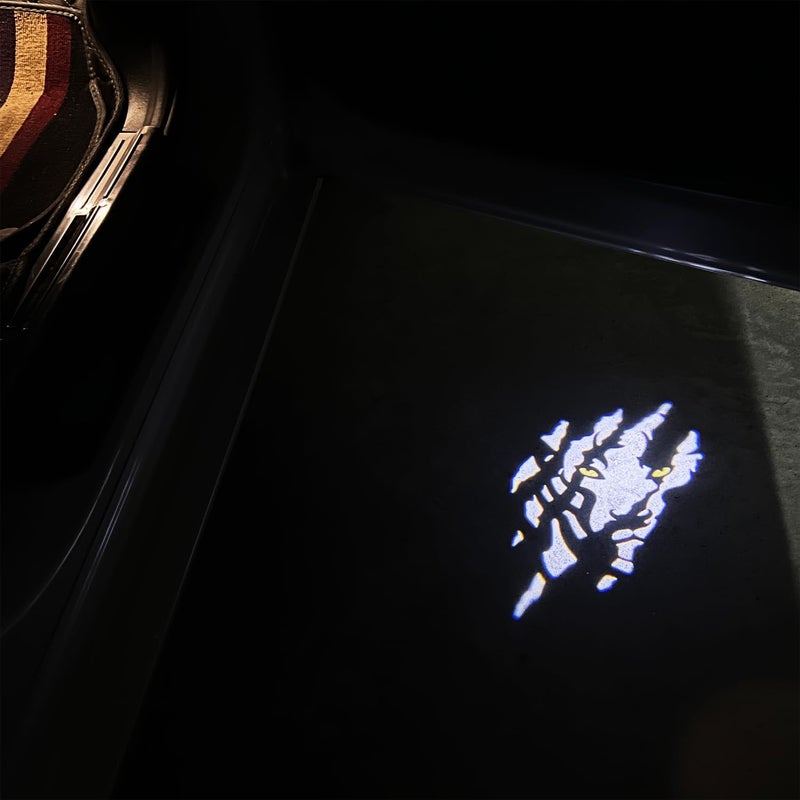 MXGAIC 2Pcs Car Door Lights Compatible with Challenger 2015-Present. Personality Pattern LED Projector Courtesy Welcome Lights for SRT SXT GT RT (Picture 1) - Image 4